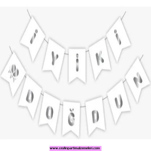 Beyaz-Gümüş İyi Ki Doğdun